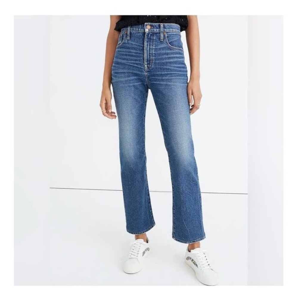 Madewell Slim Demi Bootcut High Rise Jeans Women’s Size 29 Raw Hem